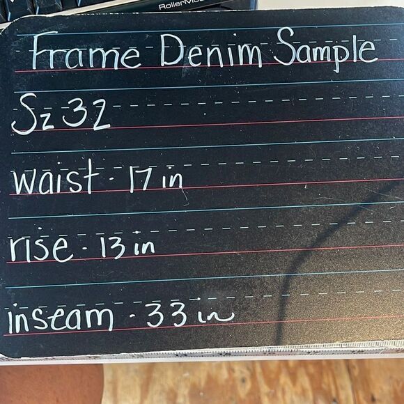 Frame Multi-Pocketed Button Fly Straight Leg Oak White Denim Pants 32 NWOT Sampl - Picture 10 of 10